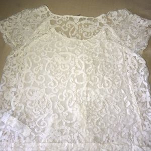 Cropped Lace Shirt